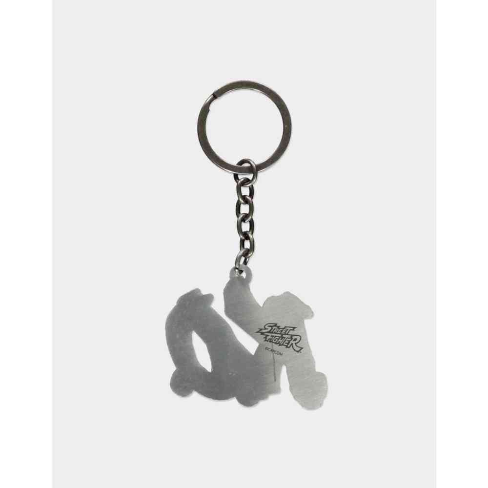 Street Fighter - KO Sleutelhanger - Rood/Zilverkleurig